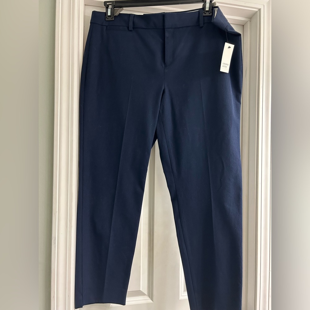 Crown & Ivy ankle pant. Navy. Size 16 short. New with tags.